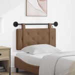 vidaXL Tête de lit suspendue Avec lumière LED Cappuccino Simili cuir