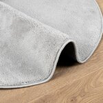 vidaXL Tapis OVIEDO à poils courts gris Ø 120 cm