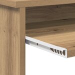 vidaXL Bureau en chêne d'artisan Chêne d'artisan Panneau de particules