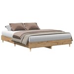vidaXL Cadre de lit sans matelas chêne artisanal 140x200 cm