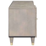 vidaXL Meuble TV Gris et or 105 x 33.5 x 46 cm Bois de manguier massif