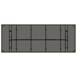 vidaXL Table de jardin avec dessus en verre marron résine tressée