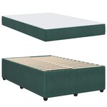 vidaXL Cadre de lit avec matelas Autre Vert foncé 120 x 190 cm Velours