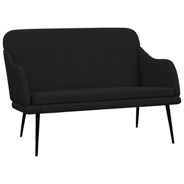vidaXL Banc Noir 110x76x80 cm Tissu