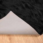 vidaXL Tapis en fausse Tafalla Noir 100 x 200 cm Polyester