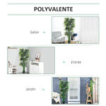 Bambou artificiel xxl 1 80h m 1105 feuilles denses réalistes pot inclus noir vert