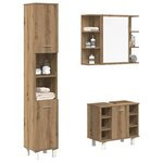 vidaXL Ensemble de meubles salle de bain 3 Pièces bois d'ingénierie