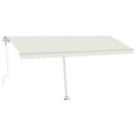 vidaXL Auvent automatique sur pied 500x300 cm Crème