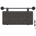 vidaXL Tête de lit suspendue Avec lumière LED Noir PU antique