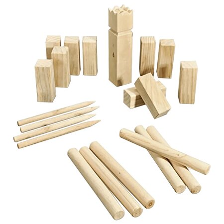 HI Ensemble de jeu de Kubb en bois d'extérieur