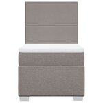 vidaXL Sommier à lattes de lit avec matelas Taupe 80x200 cm Tissu