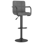vidaXL Tabourets de bar lot de 2 gris clair tissu