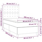vidaXL Sommier à lattes de lit et matelas Vert foncé 80x200 cm Velours