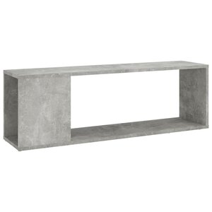 vidaXL Meuble TV Gris béton 100x24x32 cm Bois d'ingénierie