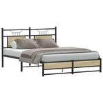 vidaXL Cadre de lit sans matelas chêne sonoma 150x200 cm