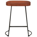 vidaXL Tabourets de bar Gavin lot de 2 45x38x53cm bois massif manguier