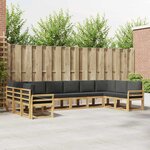 vidaXL Ensemble de canapés d'extérieur 10 Pièces Blanc et anthracite