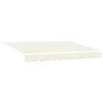 vidaXL Auvent rétractable crème 3x2 5 m tissu et aluminium
