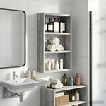 vidaXL Armoire murale de salle de bain Gris Sonoma 30 x 10 x 50 cm