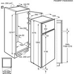 Electrolux ktb2de16s - réfrigérateur congélateur haut encastrable - 259l (209l+50l) - froid brassé - l55 x h164cm - blanc