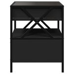 vidaXL Table de chevet avec LED infini noir 40x40x51 cm