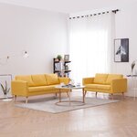vidaXL Ensemble de canapé 2 Pièces tissu jaune