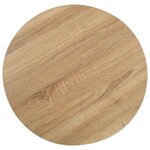 vidaXL Table de bistro Marron clair 80 cm MDF