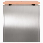 vidaXL Banc de jardin Argent 40 x 40 x 43 cm Acier inoxydable