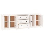 vidaXL Buffet Blanc 230x35x80 cm Bois massif de pin
