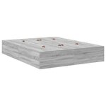 Cadre de lit de rangement vidaXL Gris Sonoma 140x190 cm