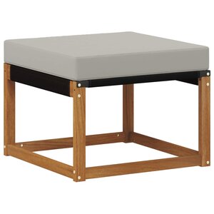 vidaXL Pouf d'Extérieur Bois d'acacia massif et tissu Textilène