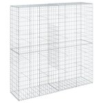 vidaXL Panier gabion avec couvercle 200x50x200 cm fer galvanisé