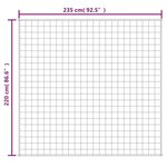 vidaXL Couverture lestée Crème clair 220x235 cm 11 kg Tissu