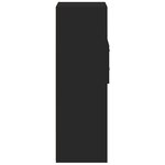 vidaXL Buffet haut noir 40x42 5x124 cm bois d'ingénierie