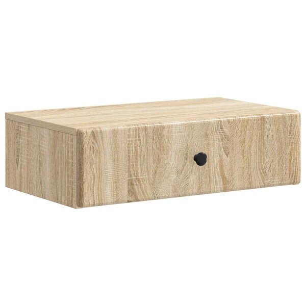 vidaXL Table d'appoint murale Chêne Sonoma 59 x 34 5 x 17 cm