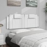 vidaXL Coussin de tête de lit blanc 120 cm similicuir