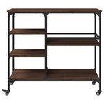 vidaXL Chariot de cuisine chêne marron 100x45x89 5cm bois d'ingénierie