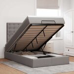 VidaXL Cadre de lit ottoman avec matelas taupe 120x190 cm tissu