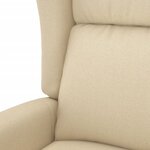 vidaXL Fauteuil inclinable électrique à oreilles crème tissu