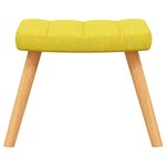 vidaXL Chaise à bascule avec tabouret Jaune moutarde Tissu