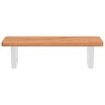 vidaXL Étagère de vasque murale acier et bois massif de hêtre