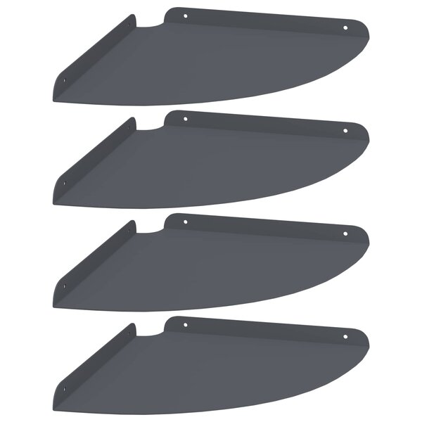 vidaXL Étagère flottante avec étagère 4 Pièces Anthracite 30 x 30 x 2 cm