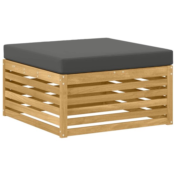 vidaXL Pouf d'Extérieur Bois d'Acacia Massif Blanc