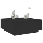 vidaXL Table basse noir 100x100x40 cm bois d'ingénierie