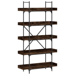 vidaXL Bibliothèque 5 niveaux chêne fumé 100x33x180 5 cm