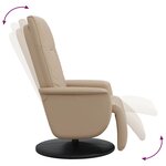 vidaXL Fauteuil inclinable avec repose-pieds cappuccino similicuir