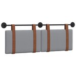 vidaXL Tête de lit suspendue Gris clair PU antique
