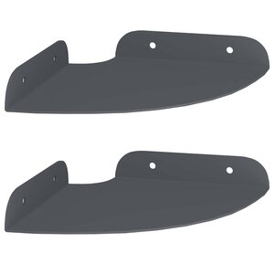 vidaXL Étagère flottante avec étagère 2 Pièces Anthracite 15 x 15 x 2 cm