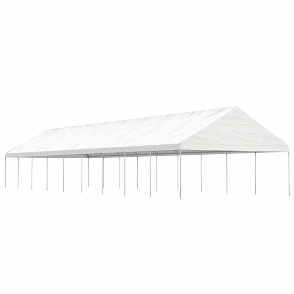 vidaXL Belvédère avec toit blanc 20 07x5 88x3 75 m polyéthylène