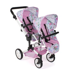 Bayer Chic 2000 690-53 - Poussette double pour poupées Linus Duo Flowers